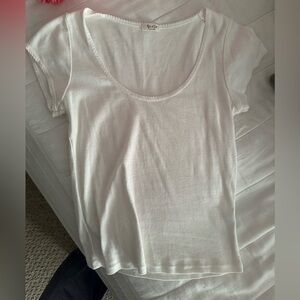 Brandy top, all white one size